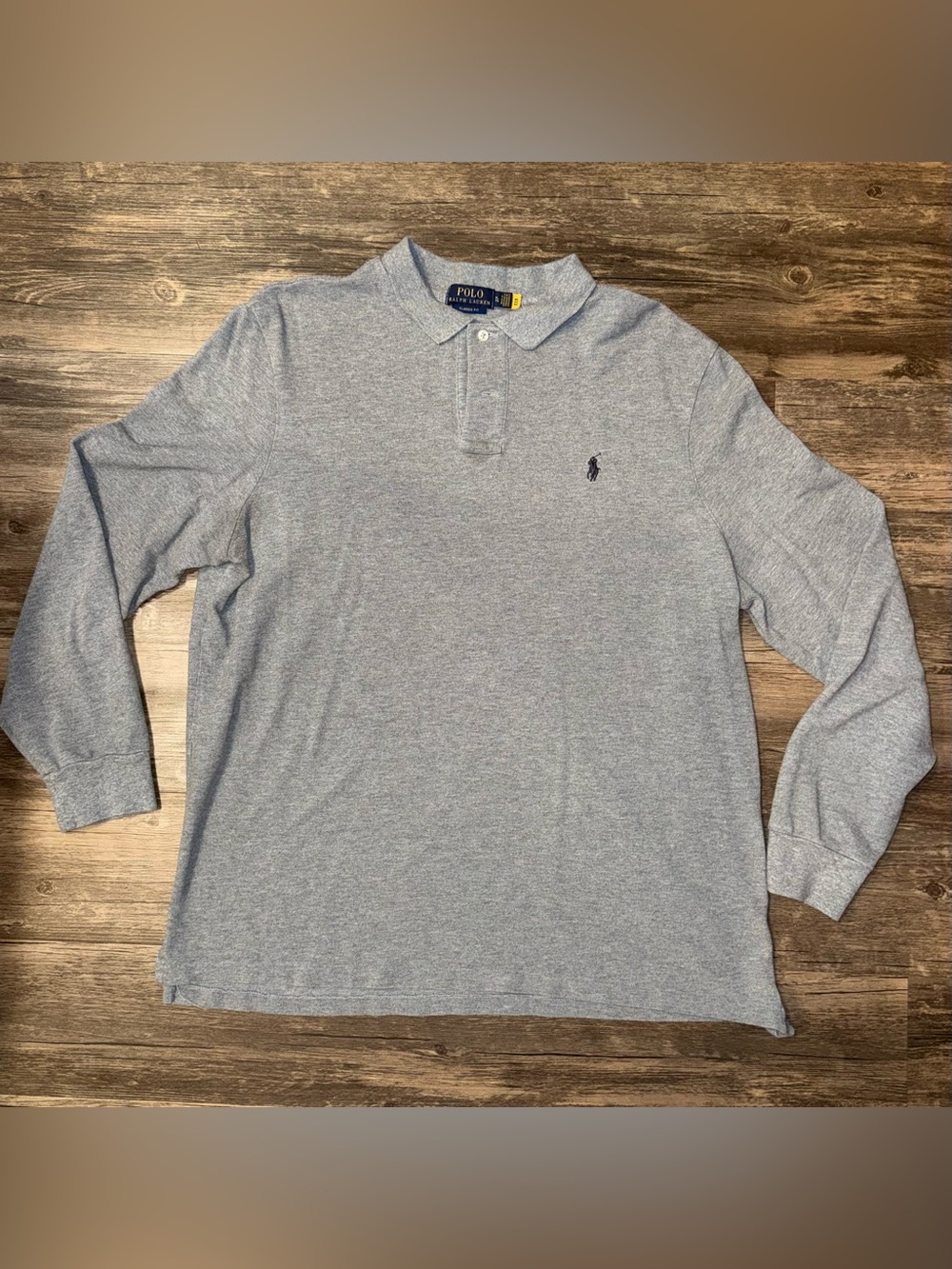 Polo by Ralph Lauren Heather Gray Long-Sleeve Polo Shirt